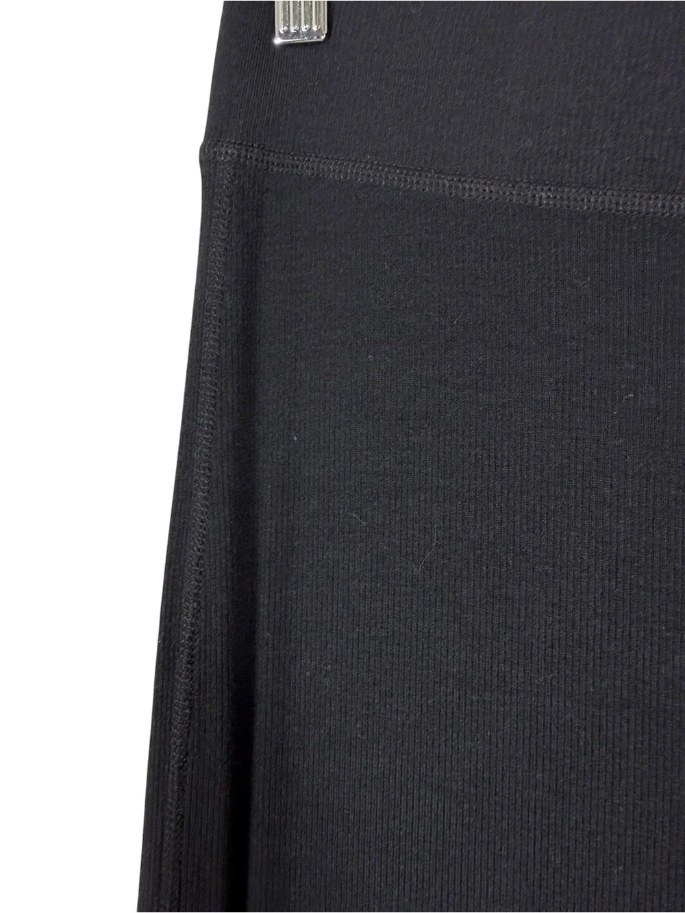 Nuuds Womens Black Slinky Rib Streamline Pants Sz Small